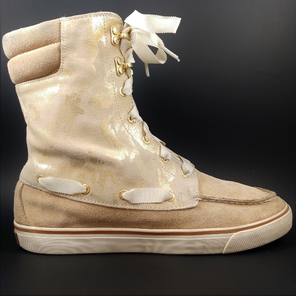 Sperry Suede Sparkly Boots Sz Womens 9